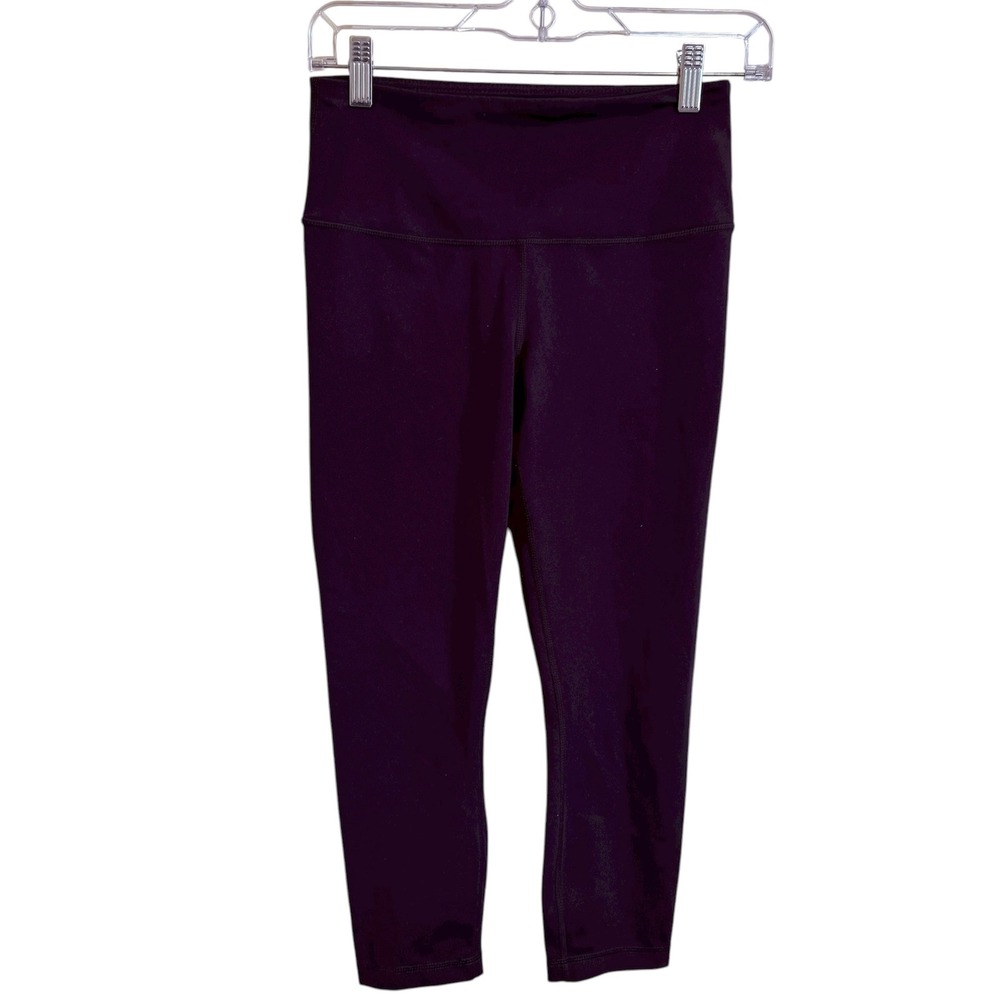 Yogalicious Lux High Waisted Cropped‎ Leggings Purple Athletic Women's